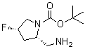 structure of CAS# 1033245-12-3, (2S,4S)-2-(氨基甲基)-4-氟吡咯烷-1-羧酸叔丁酯
