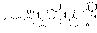 CAS 登录号：103404-59-7, L-赖氨酰-L-缬氨酰-L-异亮氨酰-L-亮氨酰-L-苯丙氨酸