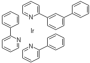 (OC-6-43)-[3-(2-吡啶基)[1,1'-联苯]-4-基]二[2-(2-吡啶基)苯基]铱分子结构 (CAS 1034145-18-0)