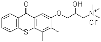 CAS # 103430-24-6, [3-[(3,4-Dimethyl-9-oxo-9H-thioxanthen-2-yl)oxy]-2-hydroxypropyl]trimethylammonium chloride, QTX, Quantacure QTX, WB 4759