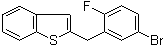 structure of CAS# 1034305-17-3, 2-(5-溴-2-氟苄基)苯并噻吩