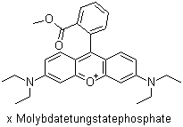 CAS 登录号：103443-41-0, 颜料紫 2:2, 3,6-二(二乙基氨基)-9-(2-甲氧羰基苯基)呫吨鎓钼钨磷酸盐