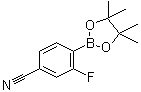structure of CAS# 1035235-29-0, 4-氰基-2-氟苯硼酸频哪醇酯