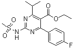 CAS # 1035595-71-1, 4-(4-Fluorophenyl)-6-(1-methylethyl)-2-[(methylsulfonyl)amino]-5-pyrimidinecarboxylic acid ethyl ester