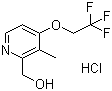 structure of CAS# 103577-66-8, 2-Hydroxymethyl-3-methyl-4-(2,2,2-trifluoroethoxy)pyridine hydrochloride