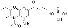 (3S,4S,5R)-4-(乙酰氨基)-5-氨基-3-(1-乙基丙氧基)-1-环己烯-1-羧酸乙酯磷酸盐分子结构 (CAS 1035895-89-6)