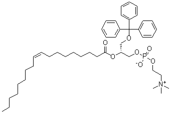 CAS 登录号：103634-10-2, [R-(Z)]-4-羟基-N,N,N-三甲基-9-氧代-7-[(三苯基甲氧基)甲基]-3,5,8-三氧杂-4-磷杂二十六碳-17-烯-1-铵内盐 4-氧化物