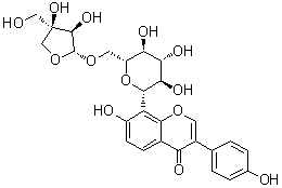 structure of CAS# 103654-50-8, Puerarin apioside