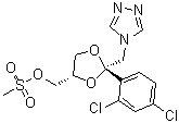 CAS 登录号：103661-14-9, 顺式-2-(2,4-二氯苯基)-2-(4H-1,2,4-三唑-4-基甲基)-1,3-二氧杂环戊烷-4-甲醇甲烷磺酸酯