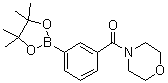 structure of CAS# 1036991-25-9, (吗啉基)[3-(4,4,5,5-四甲基-1,3,2-二氧杂环戊硼烷-2-基)苯基]甲酮