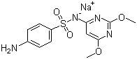 structure of CAS# 1037-50-9, Sulfadimethoxine sodium salt