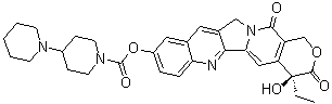 CAS 登录号：103816-16-6, 10-[4-(1-哌啶基)-1-哌啶基羰基氧基]喜树碱