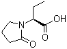CAS # 103833-72-3, Levetiracetam acid, (R)-alpha-Ethyl-2-oxo-1-pyrrolidineacetic acid