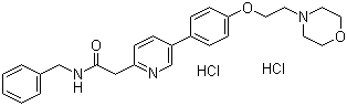 5-[4-[2-(4-吗啉基)乙氧基]苯基]-N-(苯基甲基)-2-吡啶乙酰胺盐酸盐分子结构 (CAS 1038395-65-1)