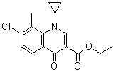 7-氯-1-环丙基-8-甲基-4-氧代-1,4-二氢-3-喹啉羧酸乙酯分子结构 (CAS 103877-51-6)