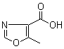 structure of CAS# 103879-58-9, 5-Methyl-1,3-oxazole-4-carboxylic acid