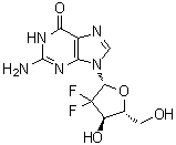 structure of CAS# 103882-87-7, 2'-脱氧-2',2'-二氟鸟苷
