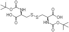 structure of CAS# 10389-65-8, N,N'-Bis(tert-butoxycarbonyl)-L-cystine