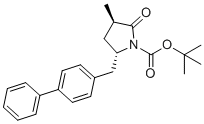 CAS # 1038924-76-3, 2-Methyl-2-propanyl (3R,5S)-5-(4-biphenylylmethyl)-3-methyl-2-oxo-1-pyrrolidinecarboxylate, tert-butyl (3R,5S)-3-methyl-2-oxo-5-[(4-phenylphenyl)methyl]pyrrolidine-1-carboxylate