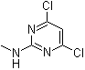 structure of CAS# 10397-15-6, 4,6-Dichloro-N-methyl-2-pyrimidinamine
