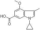 1-环丙基-4-甲氧基-3-甲基-1H-吲哚-6-羧酸分子结构 (CAS 1039758-80-9)