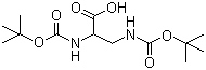 N,N'-双(叔丁氧基羰基)-2,3-二氨基丙酸分子结构 (CAS 104010-92-6)