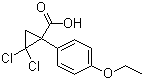 2,2-二氯-1-(4'-乙氧基苯基)环丙烷羧酸分子结构 (CAS 104023-75-8)