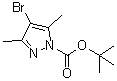 4-溴-3,5-二甲基吡唑-1-羧酸叔丁酯分子结构 (CAS 1040276-87-6)