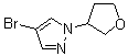 4-溴-1-(四氢-3-呋喃基)-1H-吡唑分子结构 (CAS 1040377-07-8)