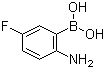 (2-氨基-5-氟苯基)硼酸分子结构 (CAS 1040400-87-0)
