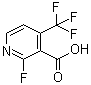 2-氟-4-(三氟甲基)吡啶-3-羧酸分子结构 (CAS 1040681-74-0)