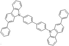 4,4'-双(2-苯基-9H-咔唑-9-基)-1,1'-联苯分子结构 (CAS 1040882-55-0)