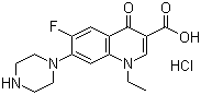 氟哌酸盐酸盐分子结构 (CAS 104142-93-0)