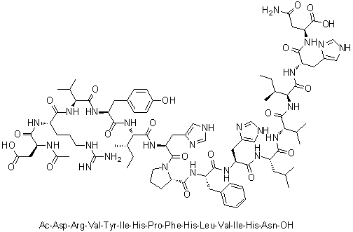 N-乙酰基肾素基质十四肽分子结构 (CAS 104180-27-0)