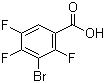 3-溴-2,4,5-三氟苯甲酸分子结构 (CAS 104222-42-6)