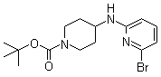 4-[(6-溴-2-吡啶基)氨基]-1-哌啶羧酸叔丁酯分子结构 (CAS 1042224-77-0)
