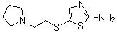 5-[[2-(1-吡咯烷基)乙基]硫基]-2-噻唑胺分子结构 (CAS 1042777-99-0)