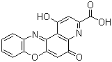 CAS # 1043-21-6, Pirenoxine, 1-Hydroxy-5-oxo-5H-pyrido[3,2-a]phenoxazine-3-carboxylic acid