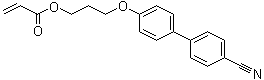 CAS 登录号：104357-57-5, 3-[(4'-氰基联苯-4-基)氧基]丙基 2-丙烯酸酯