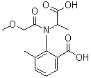 2-[(1-羧基乙基)(甲氧基乙酰基)氨基]-3-甲基苯甲酸分子结构 (CAS 104390-56-9)