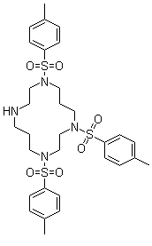 1,4,8-对甲苯磺酰基-1,4,8,11-四氮杂环十四烷分子结构 (CAS 104395-69-9)