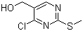 4-氯-2-甲硫基-5-嘧啶甲醇分子结构 (CAS 1044145-59-6)