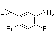 structure of CAS# 104460-70-0, 4-Bromo-2-fluoro-5-(trifluoromethyl)aniline