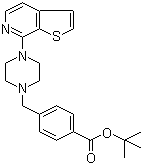 4-[(4-噻吩并[2,3-c]吡啶-7-基-1-哌嗪基)甲基]苯甲酸叔丁酯分子结构 (CAS 1044764-15-9)