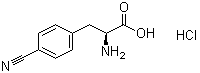 4-氰基-L-苯丙氨酸单盐酸盐分子结构 (CAS 104531-20-6)