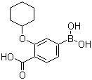 4-二羟硼基-2-(环己基氧基)苯甲酸分子结构 (CAS 1045780-95-7)