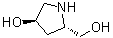 (2S,4R)-2-羟基甲基吡咯烷-4-醇分子结构 (CAS 104587-51-1)