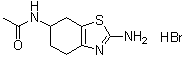 N-(2-氨基-4,5,6,7-四氢-6-苯并噻唑基)乙酰胺单氢溴酸盐分子结构 (CAS 104617-50-7)