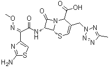 (6R,7R)-7-[[(2Z)-(2-氨基-4-噻唑基)(甲氧基亚胺)乙酰基]氨基]-3-[(5-甲基-2H-四唑-2-基)甲基]-8-氧代-5-硫杂-1-氮杂双环[4.2.0]辛-3-烯-2-羧酸分子结构 (CAS 104691-34-1)