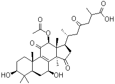 CAS # 104700-95-0, Ganoderic acid K, (3beta,7beta,12beta)-12-(Acetyloxy)-3,7-dihydroxy-11,15,23-trioxolanost-8-en-26-oic acid, (+)-Ganoderic acid K